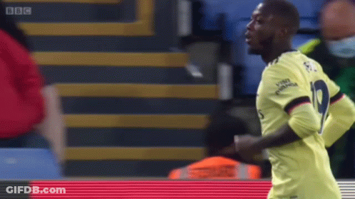 Soccer Player In Yellow Jersey Number 9 Running GIF
