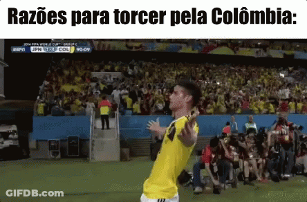 Soccer Player In Yellow Jersey Razões Para Torcer Pela Colombia GIF