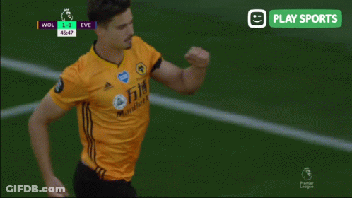 Soccer Player In Yellow Jersey Running GIF