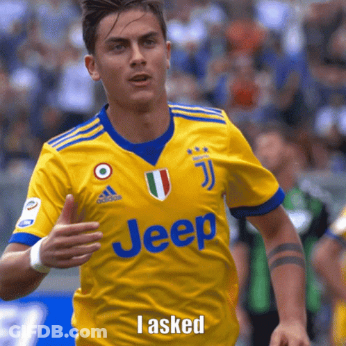 Soccer Player In Yellow Jersey Running GIF