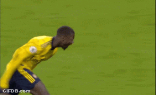 Soccer Player In Yellow Jersey Running GIF