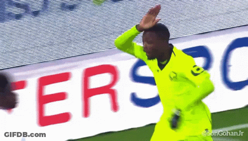 Soccer Player In Yellow Jersey Saying Persc GIF