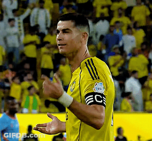 Soccer Player In Yellow Jersey With EC Armband GIF