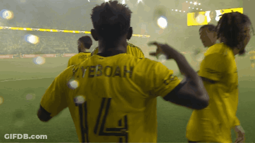 Soccer Player In Yellow Jersey Yeboah GIF