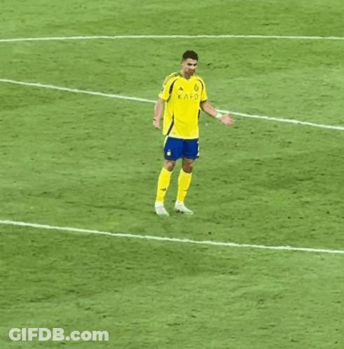 Soccer Player In Yellow Kafc Jersey GIF