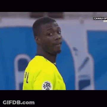 Soccer Player In Yellow Shirt Number 1 GIF