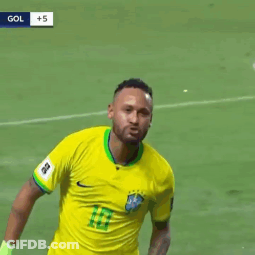 Soccer Player In Yellow Shirt Number 13 GIF