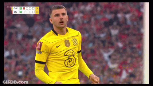 Soccer Player In Yellow Shirt Number 3 GIF
