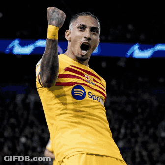 Soccer Player In Yellow Spotify Shirt GIF