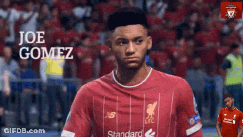 Soccer Player Joe Gomez In Red Shirt GIF