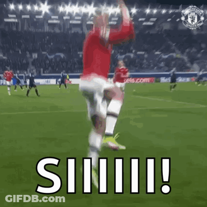 Soccer Player Jumping Saying Siiii! GIF
