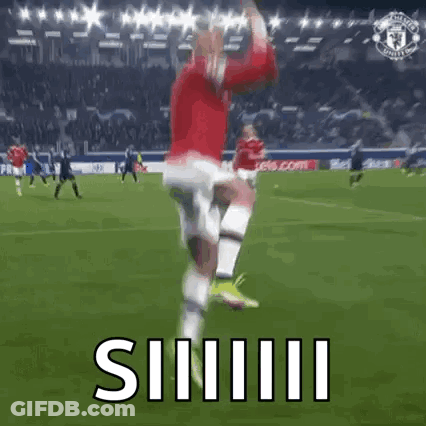 Soccer Player Jumping Siiiii GIF