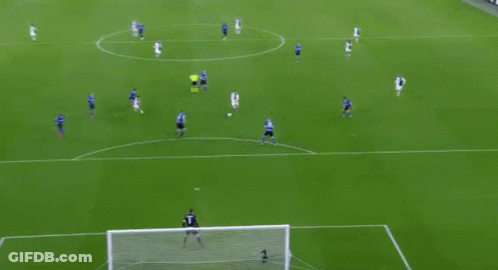 Soccer Player Jumping To Score Goal GIF
