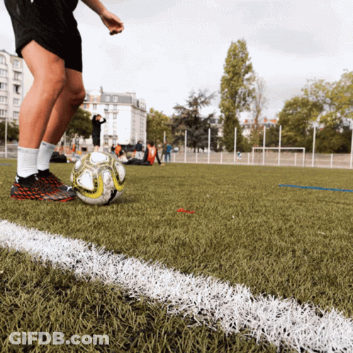 Soccer Player Kicking Ball GIF