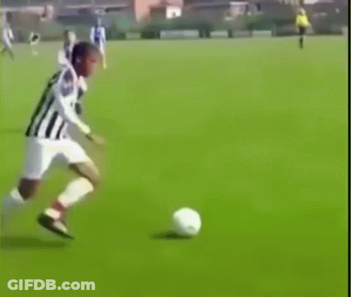 Soccer Player Kicking Ball GIF