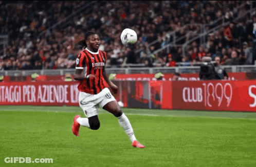 Soccer Player Kicking Ball Before Club 1899 Advertisement GIF