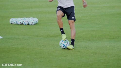 Soccer Player Kicking Ball GIF