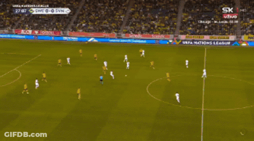 Soccer Player Kicking Ball By Steve Perrian Sport Travel Sign GIF