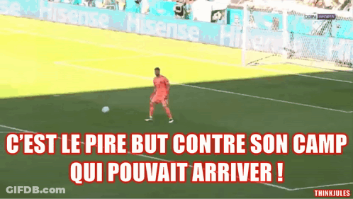 Soccer Player Kicking Ball C'est Le Pire But Contre Son Camp GIF