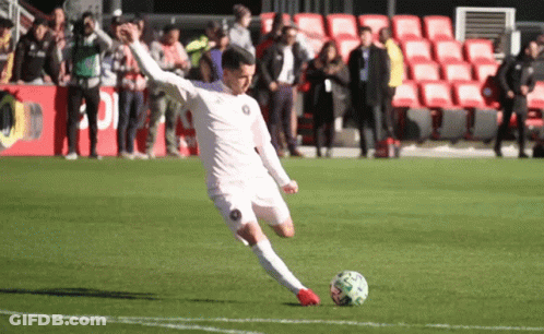 Soccer Player Kicking Ball GIF