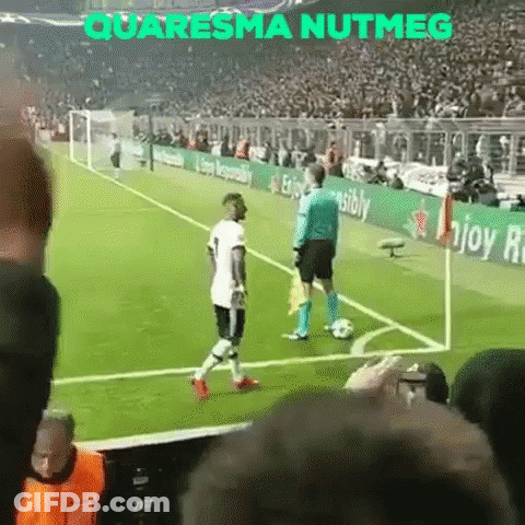 Soccer Player Kicking Ball Quaresma Nutmeg GIF