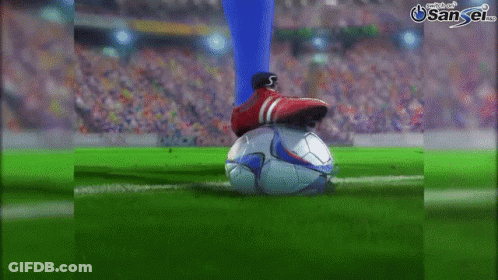 Soccer Player Kicking Ball Sansel.com GIF