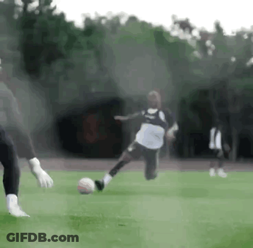 Soccer Player Kicking Ball GIF