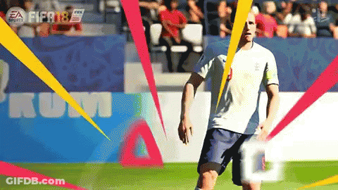 Soccer Player Kicking Ball With EA Sports Sign GIF