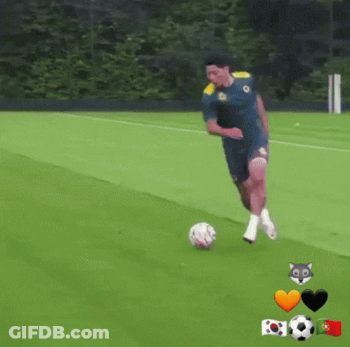 Soccer Player Kicking Ball GIF
