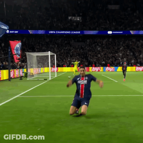 Soccer Player Kneeling In Qatar Shirt GIF