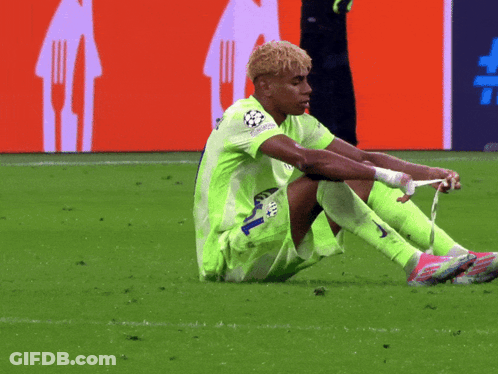 Soccer Player Kneeling On Field GIF