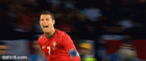 Soccer Player Kneeling With Euro 2012 Banner GIF