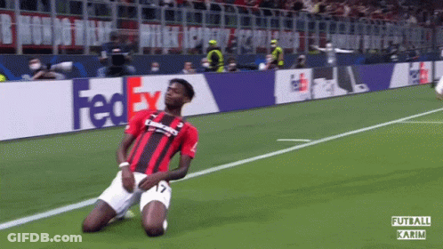 Soccer Player Kneeling With FedEx Ads GIF