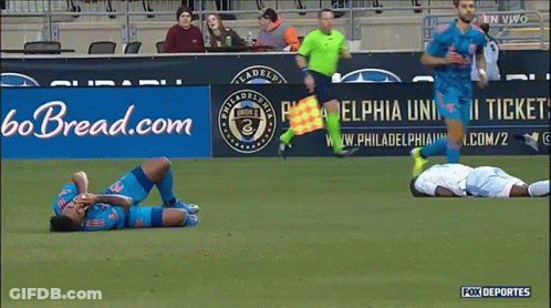 Soccer Player Laying On Field By Bobread.com Ad GIF