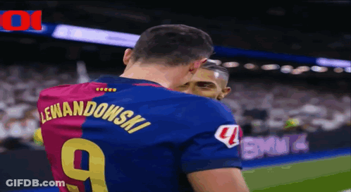 Soccer Player Lewandowski On Back GIF
