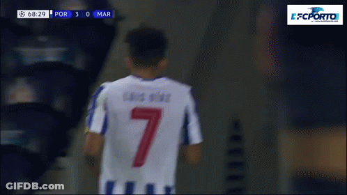 Soccer Player Luis Diaz Number 7 Jersey GIF