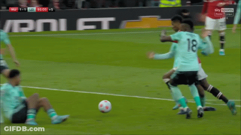 Soccer Player Lying On Field Sky Sports Game GIF