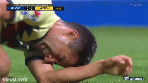Soccer Player Lying On Ground GIF