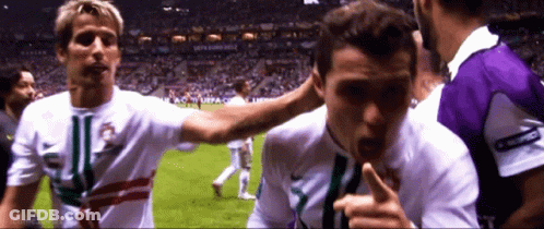 Soccer Player Lying With Head On Hands GIF