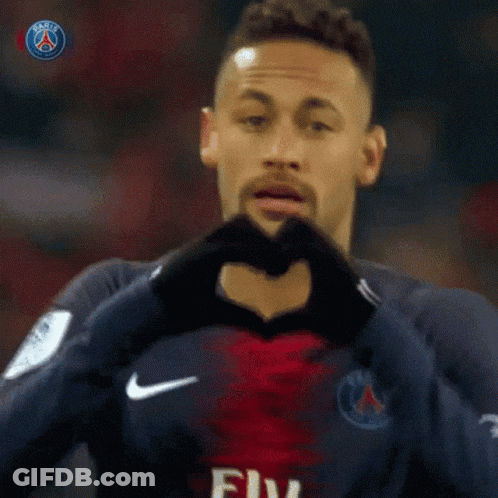 Soccer Player Making Heart Shape GIF