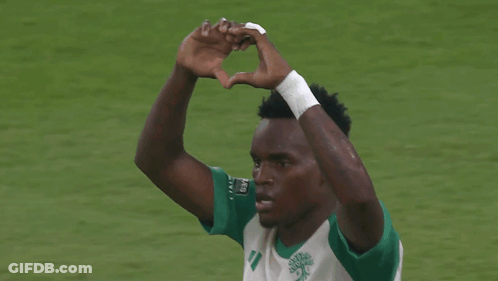 Soccer Player Making Heart Shape With Hands GIF