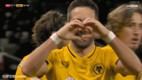 Soccer Player Making Heart With Hands GIF
