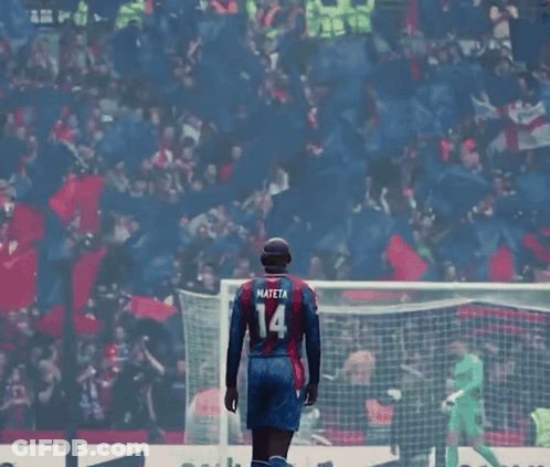 Soccer Player Mateta 14 In Front Of Crowd GIF