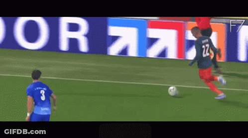 Soccer Player No 22 Kicking Ball GIF