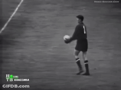 Soccer Player Number 1 Catches Ball GIF
