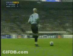 Soccer Player Number 1 Kicking Soccer Ball GIF