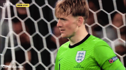 Soccer Player Number 1 Kneeling GIF