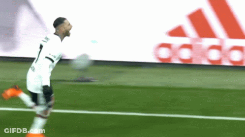 Soccer Player Number 1 Running GIF