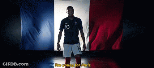 Soccer Player Number 10 French Flag GIF
