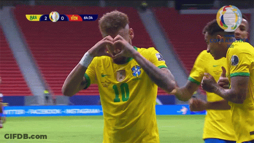 Soccer Player Number 10 Heart Hands GIF